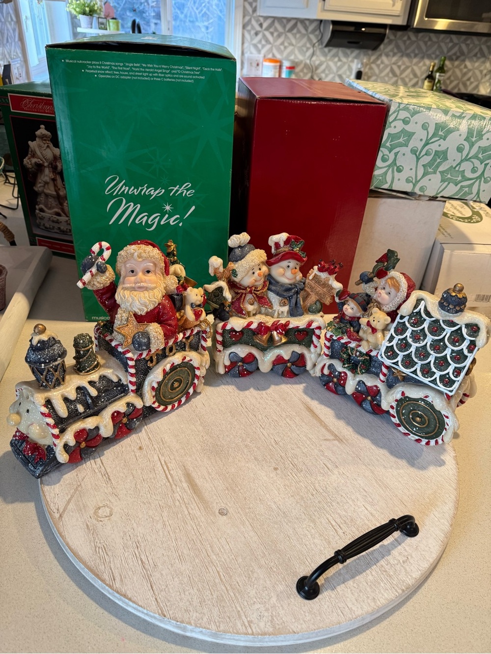 Vintage Puleo / Accents Unlimited Christmas Train Set - 3 Pieces